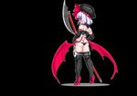  alternate_costume ass bat_wings bikini butt_crack full_body gloves halberd hat high_heels low_wings mersoleil03 micro_bikini polearm red_eyes remilia_scarlet standing swimsuit thighhighs touhou weapon wings 