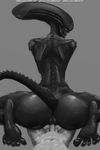  2017 alien alien_(franchise) anus big_butt butt duo faceless_male female human male male/female mammal nihilophant not_furry on_top penetration penis pussy reverse_cowgirl_position sex smile solo_focus vaginal vaginal_penetration xenomorph 