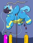  ... 2016 blue_hair clothed clothing digital_drawing_(artwork) digital_media_(artwork) english_text equine fan_character feral floating friendship_is_magic frost_bright fur gas_mask gas_tank hair helium horn hypnosis inflatable inflation kittyheart male mammal mask mind_control muzzle_(object) muzzled my_little_pony rubber shiny simple_background solo spiral story story_in_description text unicorn valve video_games white_fur 