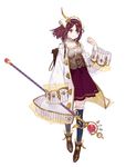  absurdres atelier_(series) atelier_lydie_&amp;_suelle atelier_sophie backpack bag brown_eyes choker coat collared_coat corset cross-laced_clothes dress full_body hair_ornament head_scarf highres holding holding_staff long_coat long_sleeves looking_at_viewer noco_(adamas) official_art open_clothes open_coat red_hair red_skirt ribbed_legwear short_hair skirt sleeve_cuffs sleeves_past_wrists smile solo sophie_neuenmuller staff thighhighs turtleneck underbust wide_sleeves 