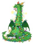  alpha_channel ambiguous_gender christmas christmas_lights claws dragon feral hi_res holidays horn kogotsuchidark long_neck scales simple_background sitting slightly_chubby slit_pupils smile solo spade_tail white_background wings 