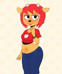  caprine clothed clothing female fur hair lammy_lamb mammal orange_fur parappa_the_rapper red_hair sheep somescrub um_jammer_lammy video_games 