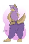  anthro butt clothed clothing digital_media_(artwork) female feonna pants theroflcoptr thick_thighs 