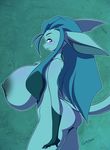  anthro big_breasts black_nose blue_eyes blue_hair breasts butt chalo chest_tuft eeveelution female fur glaceon hair huge_breasts hyper hyper_breasts icy_(blitza) nintendo nipples nude pok&eacute;mon pok&eacute;mon_(species) pok&eacute;morph side_boob side_view solo thick_thighs tuft video_games voluptuous 
