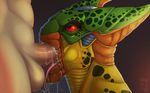  ambiguous_gender balls cell deep_throat dragon_ball dragon_ball_z duo fellatio headshot human imperfect_cell invalid_tag lizard male male/ambiguous mammal neverneverland noseless oral penis red_sclera reptile saliva scalie sex simple_background source_request throat tongue 