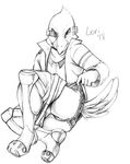  clothed clothing falco_lombardi lioriredo metal_legs nintendo panties pants_down partially_clothed signature star_fox underwear video_games 