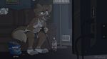  beverage blue_underwear boxer_briefs briefs canine clothing controller dark dog food lamp legwear male mammal matt_riskely shirt socks soda sofa tank_top tighty_whities tinydeerguy underwear video_games white_shirt white_socks white_underwear 