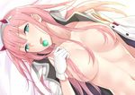  breasts candy darling_in_the_frankxx gloves green_eyes headband horns kanden_suki lollipop long_hair navel nude pink_hair zero_two 