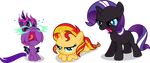  2016 crying equestria_girls equine friendship_is_magic group horn mammal midnight_sparkle_(eg) my_little_pony nightmare_rarity_(idw) punzil504 rarity_(mlp) sunset_shimmer_(eg) tears unicorn winged_unicorn wings 
