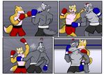  &lt;3 anthro boxing canine cheek_kiss duo fox fox_mccloud hunter-husky kissing male male/male mammal muscular muscular_male nintendo sport star_fox sweat video_games wolf wolf_o&#039;donnell 