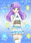  aikatsu! blush dress gloves hikami_sumire long_hair purple_hair skirt violet_eyes 