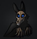  anthro black_fur canine fur hair kea_(artist) looking_at_viewer malo_1.1 mammal monster scp-1471 scp_foundation simple_background skull solo 