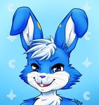  anime anthro cheeky chibi cute digital_drawing_(artwork) digital_media_(artwork) floppy fluffy fur grin hair happy headshot invalid_color invalid_tag lagomorph looking_at_viewer mammal rabbit sassy simple_background smile smirk solo thebadnewsbear 