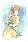  brown_hair commentary_request honoboooono kaze_no_tani_no_nausicaa nausicaa short_hair solo studio_ghibli younger 