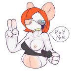 2018 anthro breasts clothing clothing_lift digital_media_(artwork) english_text female fionthebunny flashing hair looking_at_viewer mammal navel nipples rat rodent shirt smile solo teeth text 