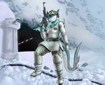  5_fingers anthro blue_eyes detailed_background female fin fish gun holding_object holding_weapon hoth marine neltharion290 ranged_weapon rebellion shark solo stanidng star_wars weapon 