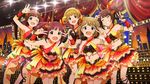  5girls amami_haruka blue_eyes blush brown_hair dress fukuda_noriko group idolmaster idolmaster_million_live! idolmaster_million_live!_theater_days long_hair matsuda_arisa multiple_girls red_eyes short_hair smile suou_momoko twintails yokoyama_nao 