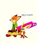  2017 anthro big_ears canine clothed clothing controller disney fennec finnick fox fully_clothed fur male mammal mortic_ox nick_wilde orange_fur simple_background zootopia 