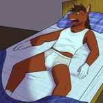  bed blake_jackson briefs bulge clothing equine fuze horse mammal sleeping texnatsu tighty_whities underwear white_underwear 
