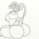  &lt;3 2018 big_breasts big_butt black_and_white breasts butt digital_drawing_(artwork) digital_media_(artwork) female hi_res horn huge_breasts huge_butt living_machine looking_at_viewer machine monochrome nipples omnic orisa_(overwatch) overwatch oystercatcher7 presenting simple_background sitting smile thick_thighs video_games white_background wide_hips 