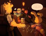  alcohol animated_skeleton anthro bar beer beverage bone canine clothed clothing dialogue drunk drunk_bun_(undertale) elemental english_text eyewear fan_character female fire_elemental food fox glasses grillby group humor ketchup lagomorph male mammal monster rabbit sans_(undertale) skeleton sweat text trousled undead undertale video_games wine_glass 
