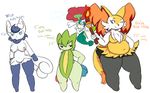  2018 anthro areola belly big_belly big_breasts big_butt braixen breasts butt cosmicscourge eating english_text female floette flora_fauna food fur huge_breasts meowstic navel nintendo nude one_eye_closed overweight overweight_female plant pok&eacute;mon pok&eacute;mon_(species) pok&eacute;morph pokepuff roselia simple_background slightly_chubby text thick_thighs video_games voluptuous wide_hips wink 