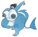  2017 5_fingers 5_toes alpha_channel anthro areola belly big_belly big_breasts big_butt blue_eyes blue_skin breasts brown_hair butt digital_media_(artwork) eyewear fangs female fish hair huge_breasts huge_butt marine navel nipples nude obese overweight overweight_female pussy shark simple_background solo thick_thighs toes transparent_background turismoturbo voluptuous wide_hips wilma_(vdisco) 