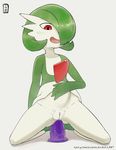  abdominal_bulge anal anal_masturbation anal_penetration dildo female gardevoir green_hair hair masturbation nintendo not_furry open_mouth penetration pok&eacute;mon pok&eacute;mon_(species) pussy red_eyes sex_toy simple_background solo threeworlds toying_self video_games 