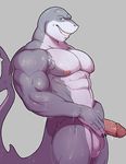  2017 abs anthro balls biceps big_tail biped black_claws blue_eyes claws countershade_face countershade_torso countershading digital_media_(artwork) dorsal_fin erection fin fish george_gilliam glans grey_background grey_skin grey_tail grin hi_res humanoid_penis knuxlight long_tail looking_at_viewer male marine multicolored_skin muscular muscular_male nude pecs penis pepsi_(fa) pink_penis portrait shark side_view simple_background smile solo standing tail_fin teeth thick_tail three-quarter_portrait two_tone_skin wet white_balls white_countershading white_skin 