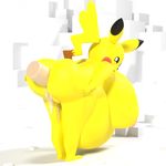  2018 3d_(artwork) anal anal_penetration belly big_belly big_breasts big_butt breasts butt cum cum_inflation digital_media_(artwork) disembodied_penis female fur huge_breasts huge_butt inflation looking_at_viewer lowpoly male masturbation nintendo nipples penetration penis pikachu pok&eacute;mon pok&eacute;mon_(species) pussy thick_thighs video_games yellow_fur 