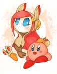  1boy 1girl blue_eyes halgalaz kirby kirby:_planet_robobot kirby_(series) long_hair nintendo no_humans open_mouth pink_hair simple_background smile susie_(kirby) 