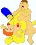  crossover family_guy homer_simpson lois_griffin marge_simpson peter_griffin the_simpsons 