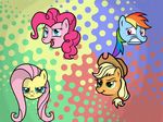  applejack_(mlp) blues4th female fluttershy_(mlp) friendship_is_magic mammal my_little_pony pinkie_pie_(mlp) rainbow_dash_(mlp) tagme 