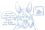  anthro blush bun_(artist) bun_(character) bunnyblueart close-up english_text faceless_male fellatio female_focus first_person_view lagomorph male mammal oral penis pubes rabbit sex simple_background sketch text tongue 