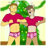  briefs bulge casey_ramser cervine christmas christmas_tree clothing deer duo father father_and_son fuze holidays inside mammal parent son story story_in_description texnatsu tree underwear 