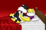  2007 ambiguous_penetration anthro bed breasts cat drevil duo entwined_tails feline female looney_tunes lying male male/female male_penetrating mammal missionary_position nude on_back penetration romantic romantic_couple sex sylvester sylvia_cat warner_brothers 