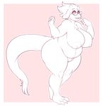  2018 3_toes 5_fingers alphys anthro belly big_breasts big_butt biped boss_monster breasts butt caprine digital_media_(artwork) eyewear female fur fusion glasses goat hair horn huge_butt hybrid lizard mammal monochrome mr.pink nude overweight overweight_female pink_theme pussy reptile scalie slightly_chubby thick_thighs toes toriel undertale video_games voluptuous wide_hips 
