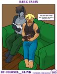 anthro canine clothed clothing colonel_klink cuddling male male/male mammal reading 