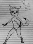  anthro breasts canine cunningcrow english_text female fox fur inner_ear_fluff mammal sketch solo text traditional_media_(artwork) 