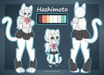  cat clothing feline fur hair hashimoto-chan heterochromia mammal skirt techsupportgirls white_fur white_hair 