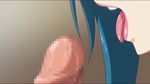  animated blue_hair fellatio kurokawa_sera lick lovely_x_cation oral_sex tagme tease 