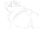  2018 animated anthro anus aoino_broome bear big_breasts big_butt breasts butt digital_media_(artwork) duo female looking_at_viewer looking_back male male/female mammal overweight pussy sex simple_background thick_thighs 