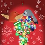  2017 absurd_res anthro canine christmas clothing comic disney duo female fox fur hi_res holidays judy_hopps kissing lagomorph male male/female mammal nick_wilde rabbit simple_background skeletonguys-and-ragdolls zootopia 