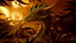  2016 day detailed_background digital_media_(artwork) dragon feral horn outside raining solo spines telleryspyro 