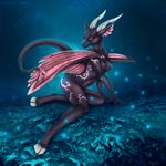  2018 anthro breasts claws dragon female horn nude selianth smile solo wings 