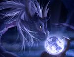  digital_media_(artwork) dragon feral hair horn smile solo telleryspyro white_hair yellow_eyes 