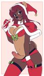  &lt;3 anthro balls bear bell black_eyes bow bra breasts brown_fur candy candy_cane christmas clothed clothing dickgirl erection food fur g-string gloves hair hat holidays humanoid_penis intersex legwear looking_at_viewer mammal opal open_mouth penis red_hair santa_hat simple_background skimpy smile solo suelix thick_thighs thigh_highs thong underwear 