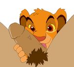  cub disney feline feral human licking lion mammal oral penis simba the_lion_king theoryofstrings tongue tongue_out young 