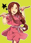  brown_eyes brown_hair honoboooono japanese_clothes long_hair rin_(sen_to_chihiro_no_kamikakushi) sen_to_chihiro_no_kamikakushi smile solo studio_ghibli 