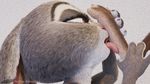  3d_(artwork) anthro digital_media_(artwork) disembodied_foot disney ears_down eyelashes feet female foot_fetish foot_lick fur grey_fur judy_hopps lagomorph licking mammal multicolored_fur pink_nose purple_eyes rabbit rubber_(artist) side_view solo_focus tongue tongue_out two_tone_fur white_fur zootopia 